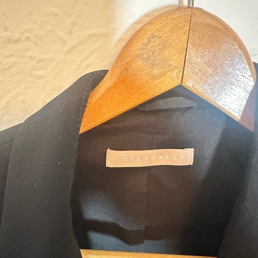 Stephanel Black Slim Fit Blazer Size 6 - Picture 8 of 11